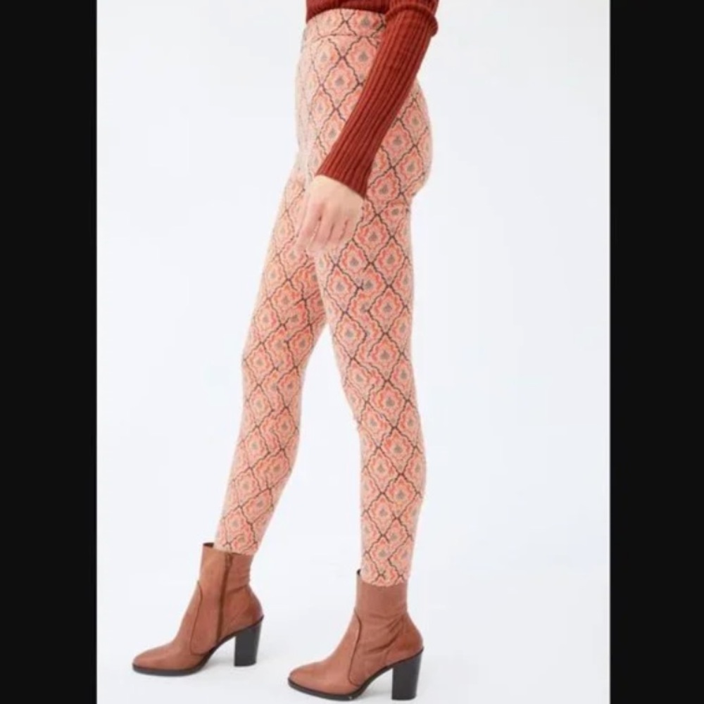 Urban Outfitters Boho Suzie jacquard orange and brown hot pants